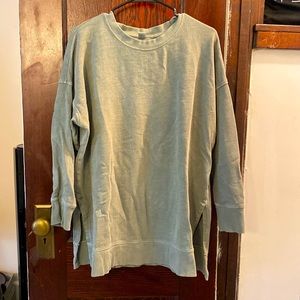 Sage green oversized crew neck sweatshirt